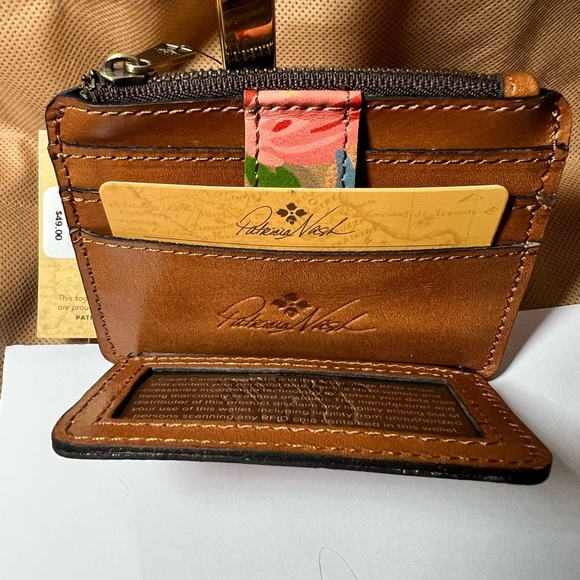 NWT Patricia Nash Cassis Leather Citrus Rose ID Wallet - Picture 4 of 6